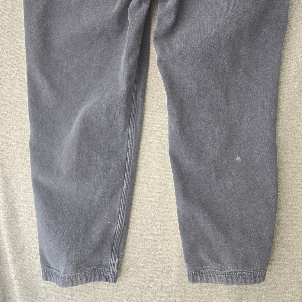 Duluth Trading Fire Hose Carpenter Pants Mens 38x32 Gray Cotton Canvas Workwear - Picture 15 of 16